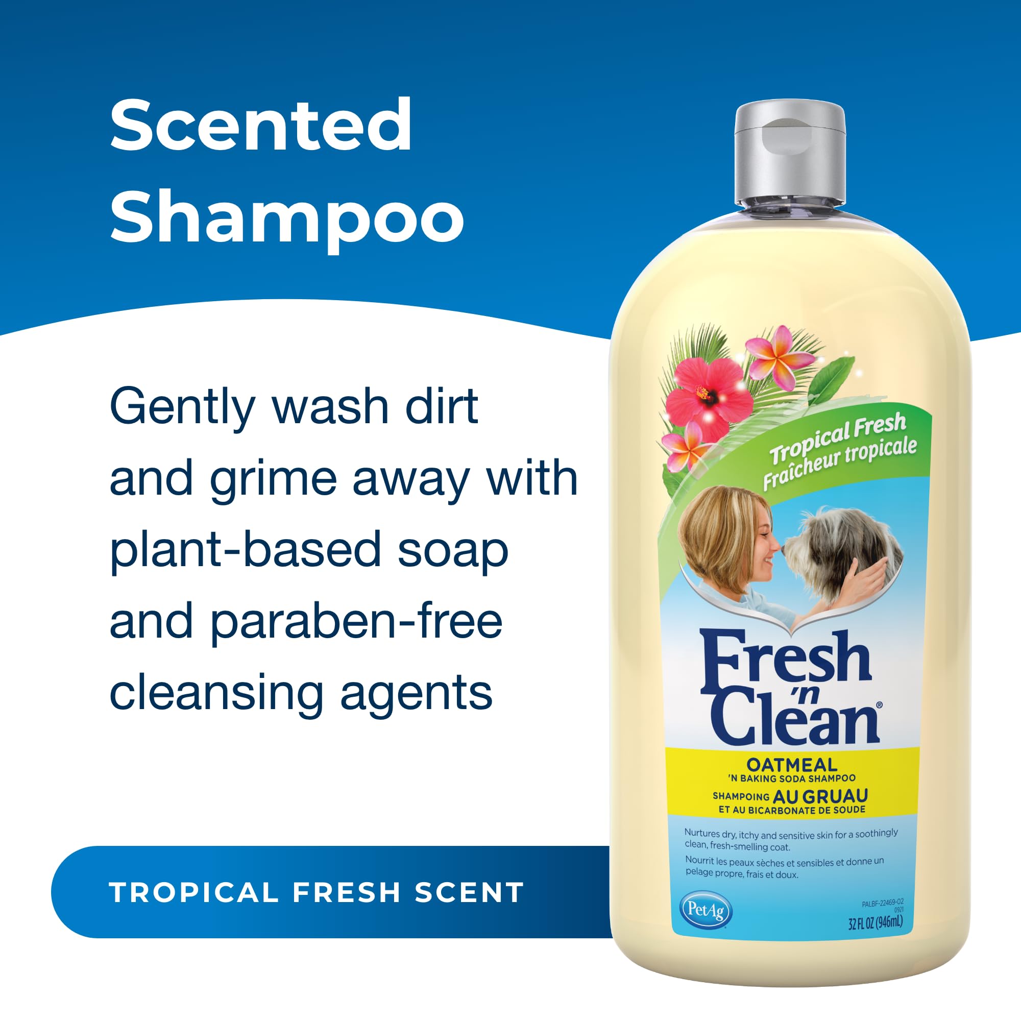 PetAg Fresh n Clean shampoo lather demonstrates gentle cleansing for dogs