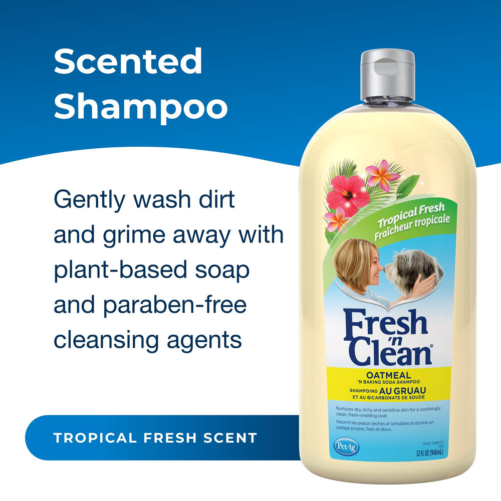 PetAg Fresh n Clean shampoo lather demonstrates gentle cleansing for dogs