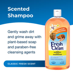 PetAg Fresh ’n Clean shampoo lather gently cleans while supporting a soft, manageable coat.