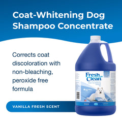 PetAg Snowy-Coat shampoo foam on coat for even whitening and moisture.