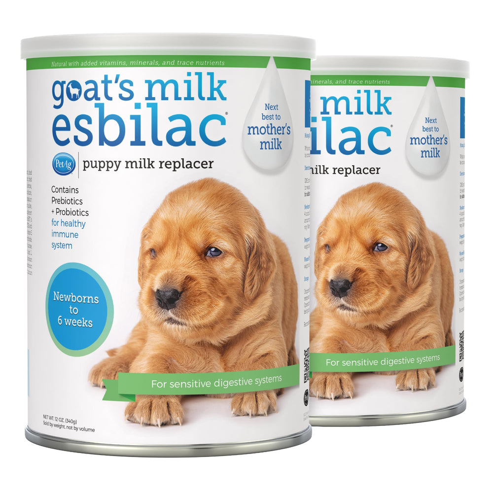 PetAg Goat’s Milk Esbilac powder 12oz pack 2 for balanced puppy nutrition