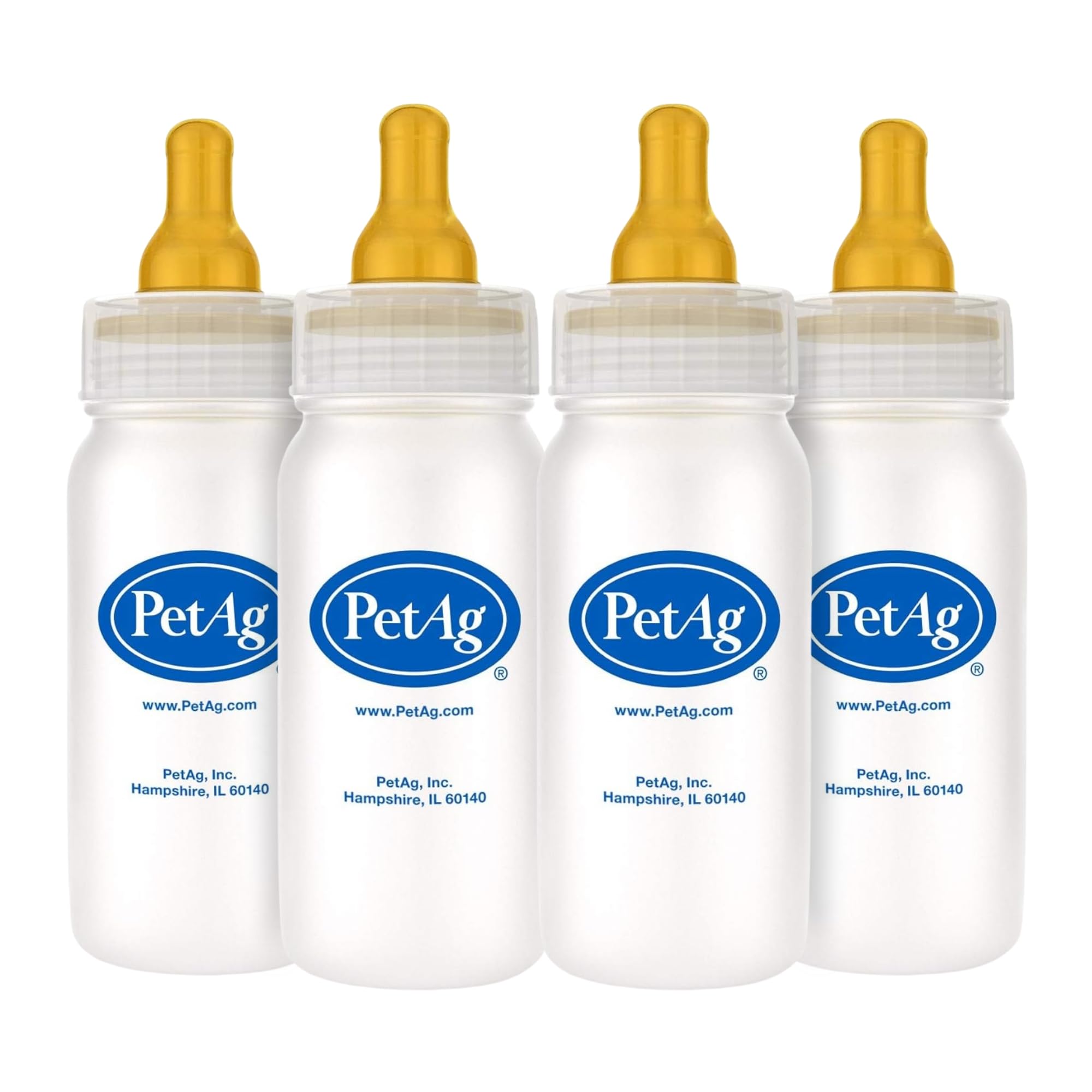PetAg Nurser bottle close-up with graduations for precise feeding measurements.