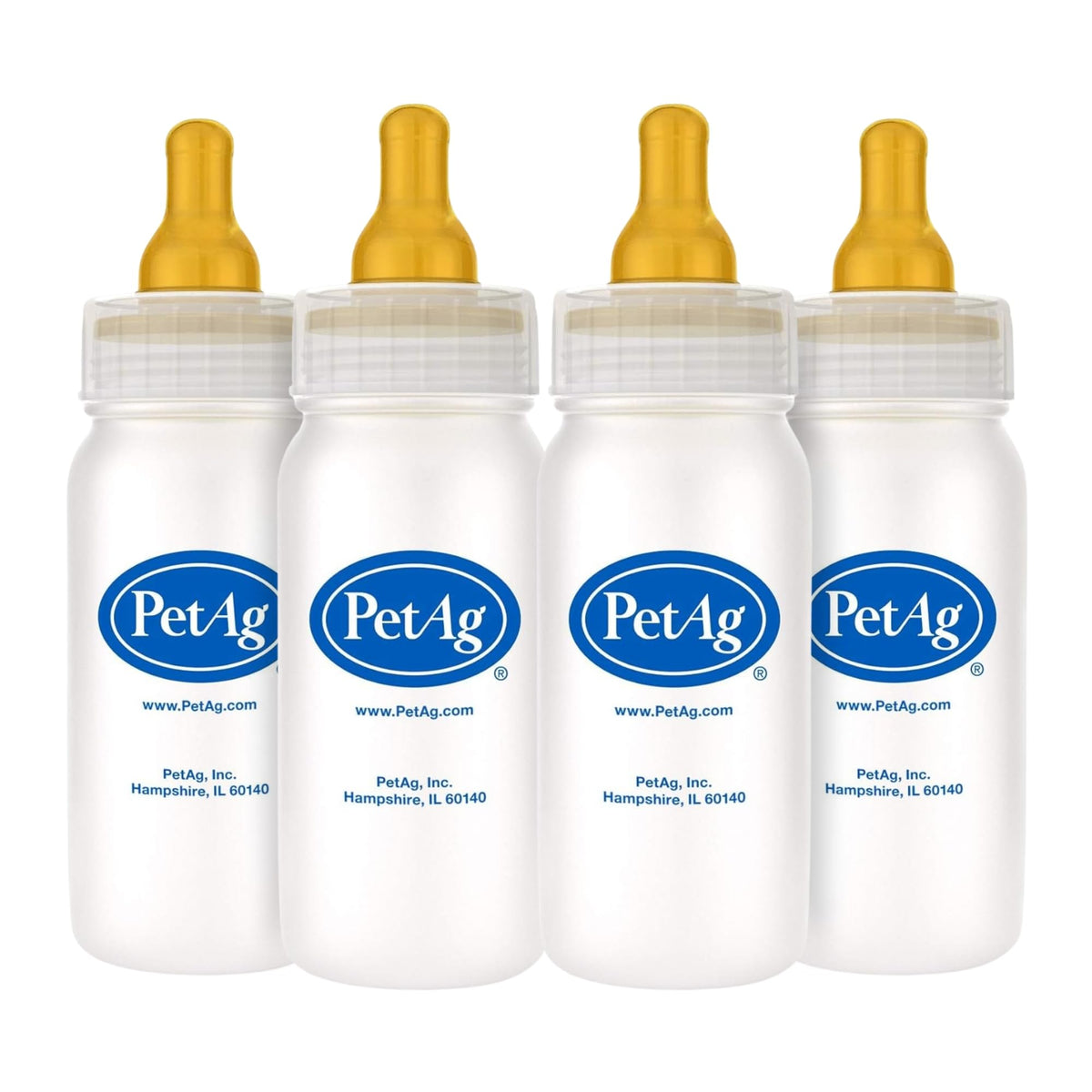 PetAg Nurser bottle close-up with graduations for precise feeding measurements.
