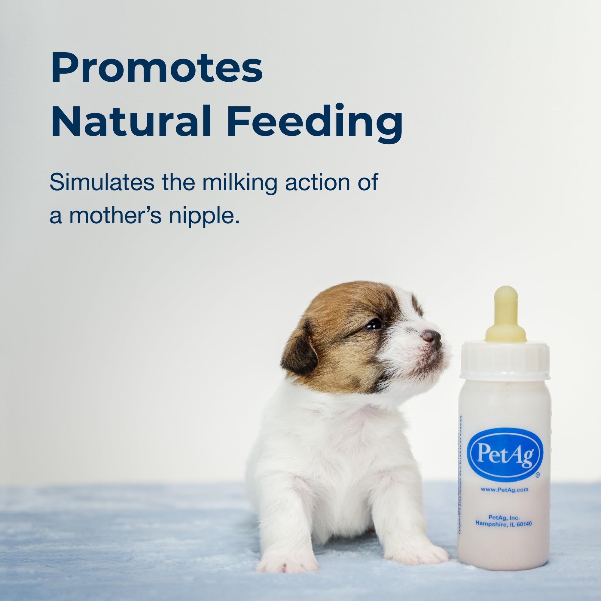PetAg Nurser bottle four-pack packaging highlights convenient multi-pack for households.