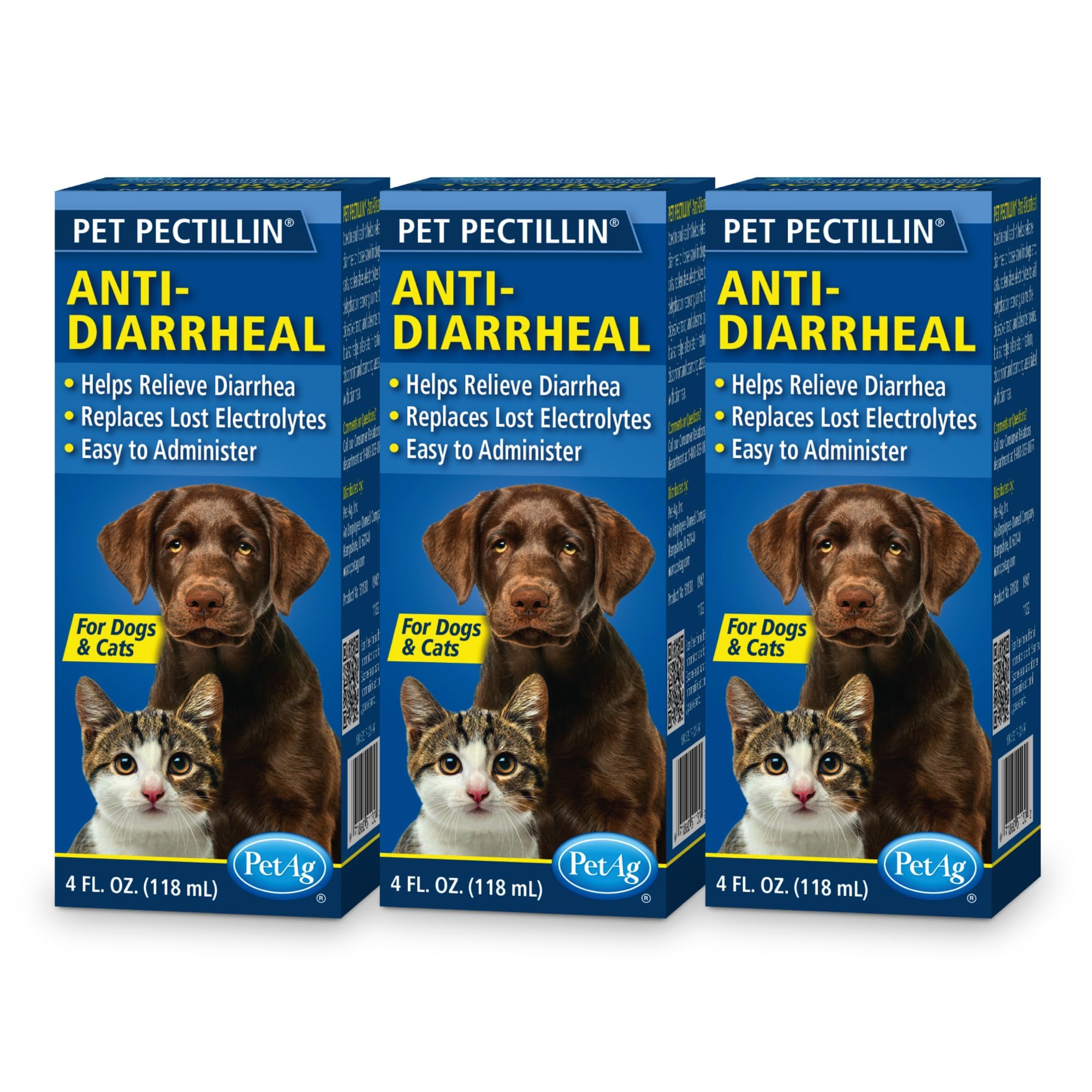 PetAg Pet Pectillin bottle pour shows easy administration for dogs and cats.