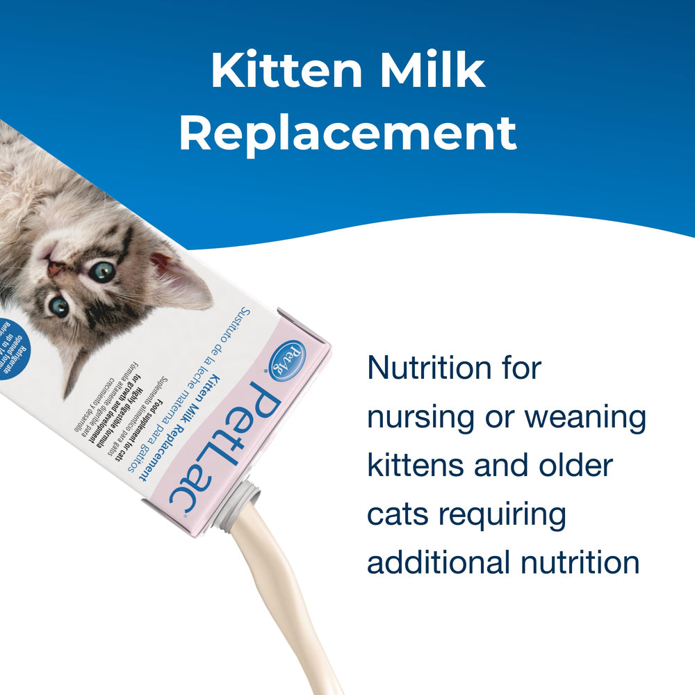 PetLac milk replacement formula label highlighting kitten nutrition