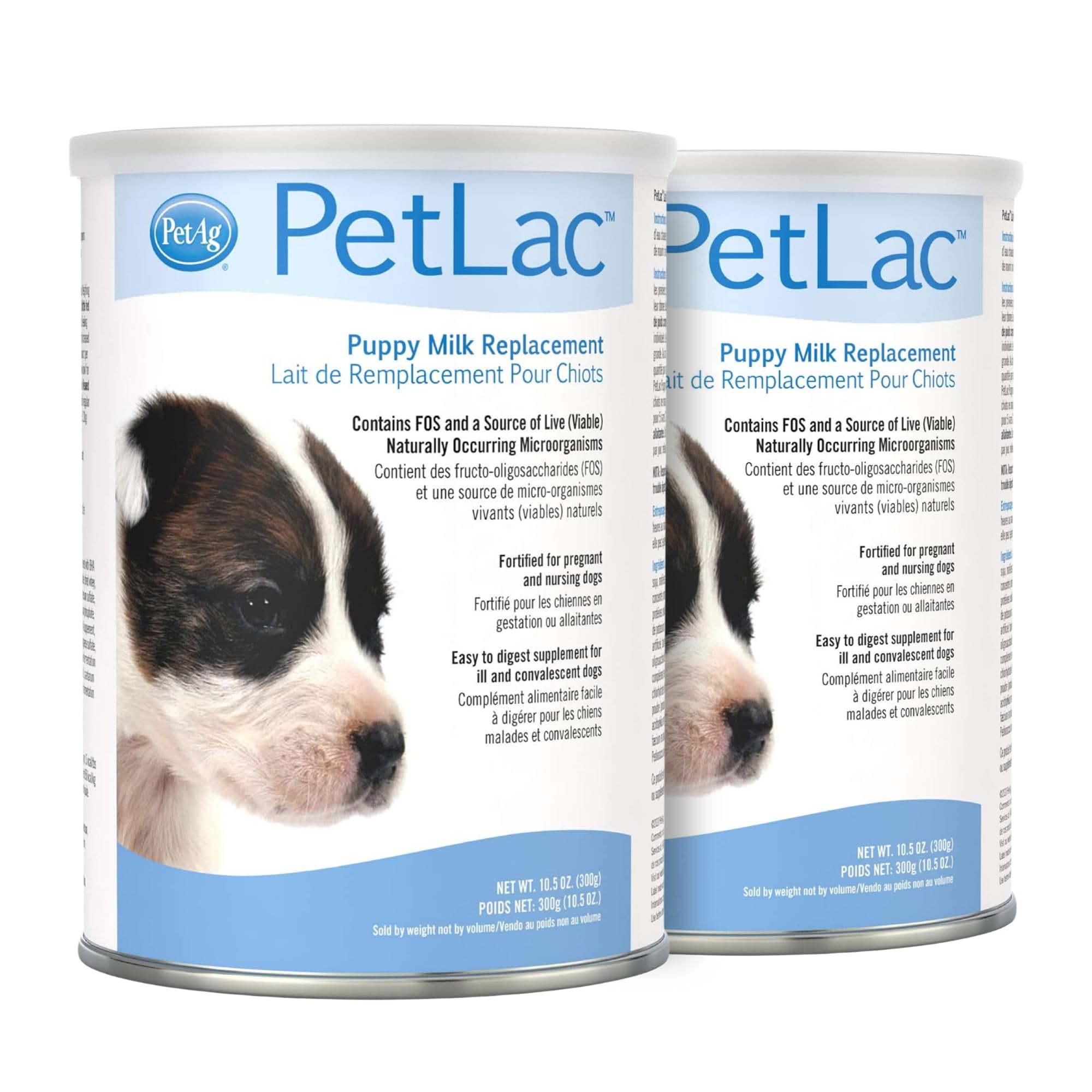 PetLac by PetAg puppy milk replacement packs two for easy feeding and reliable nutrition.