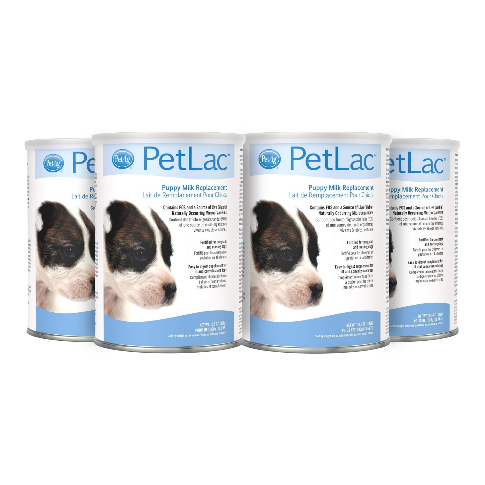 PetLac powder can from PetAg supports growth with complete nutrition.