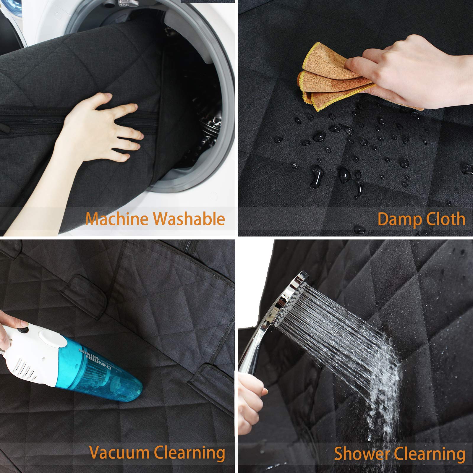 Petalage car seat cover nonslip bottom keeps mat in place.