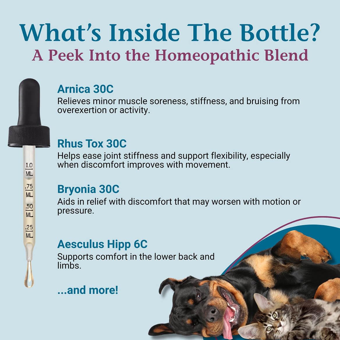 PetAlive ComfyPet Pain Relief Drops dropper for easy pet dosing
