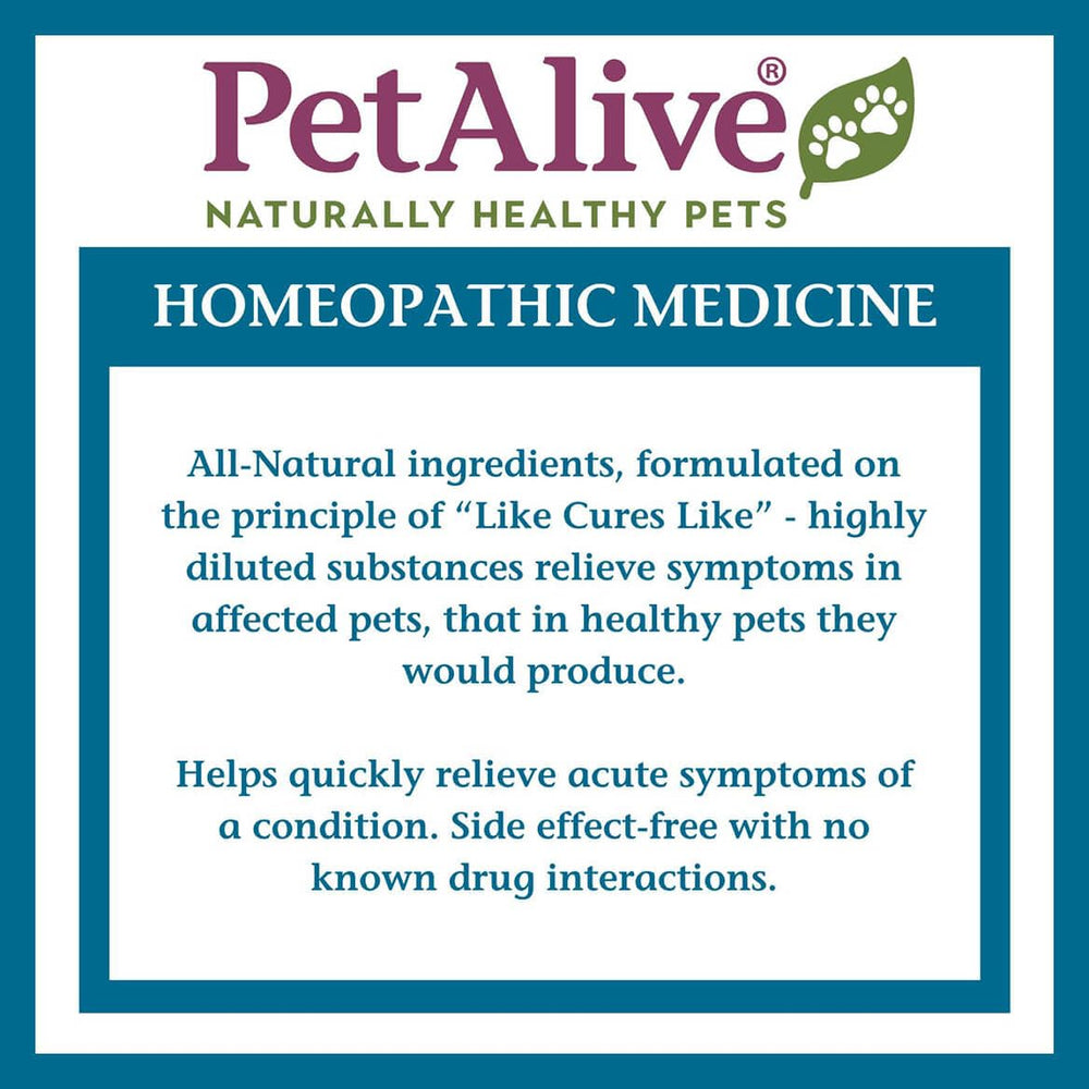 PetAlive Cushex Drops-M manufacturing quality badge indicates safety and standards.
