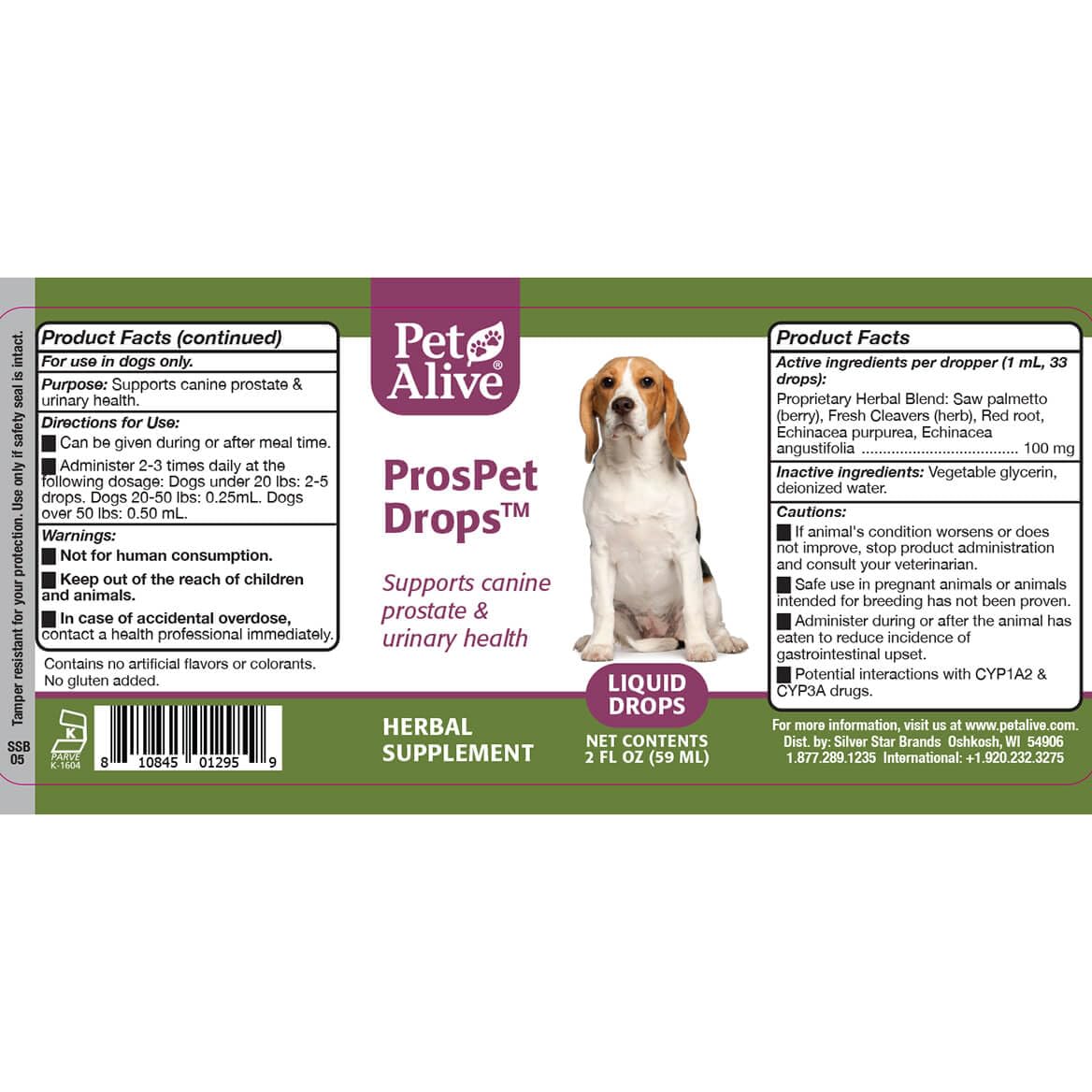 PetAlive ProsPet Drops dropper close-up for precise dosing.