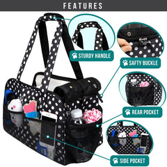 PetAmi breathable mesh design promotes airflow for comfort during transit.