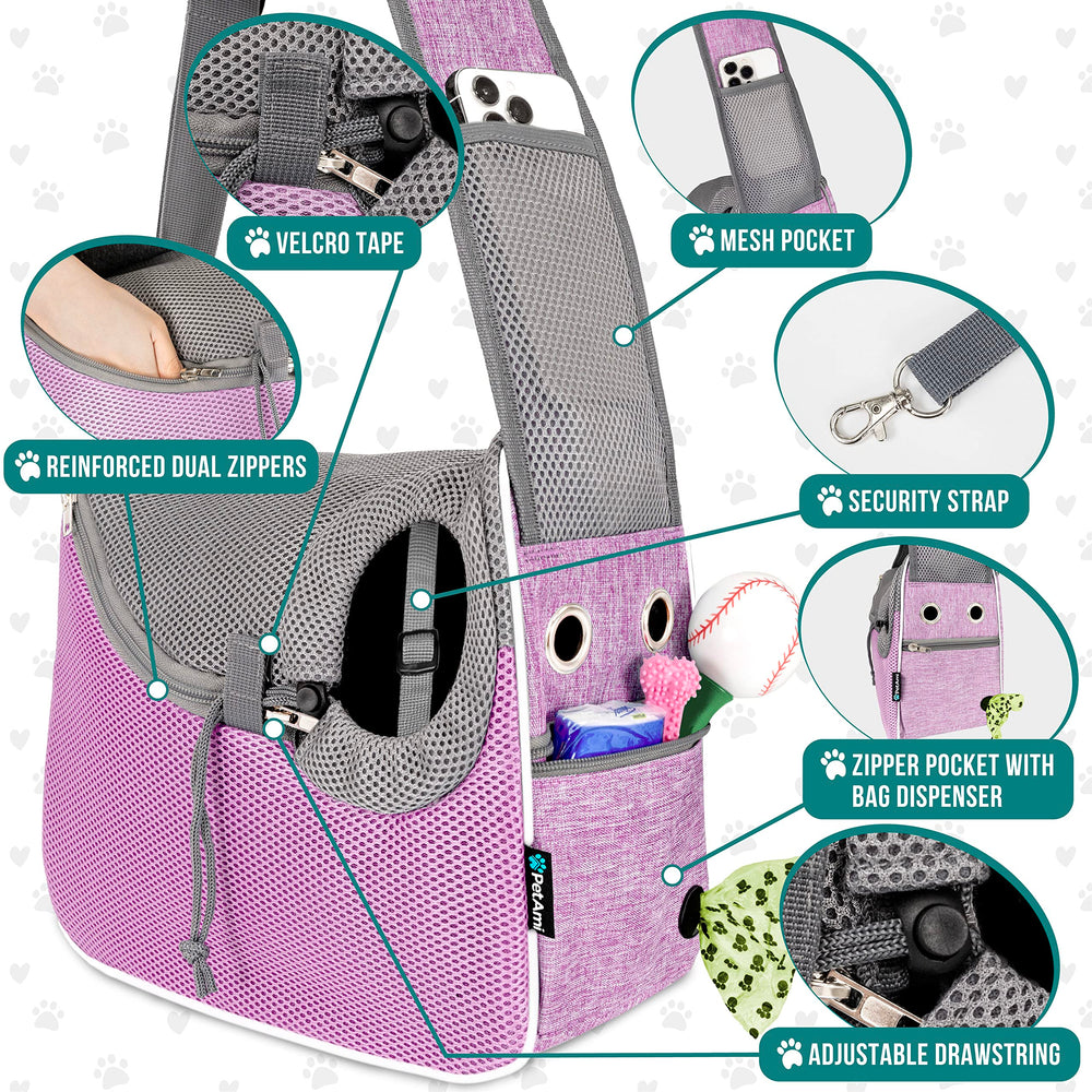 PetAmi breathable mesh panels ensure airflow during outings.