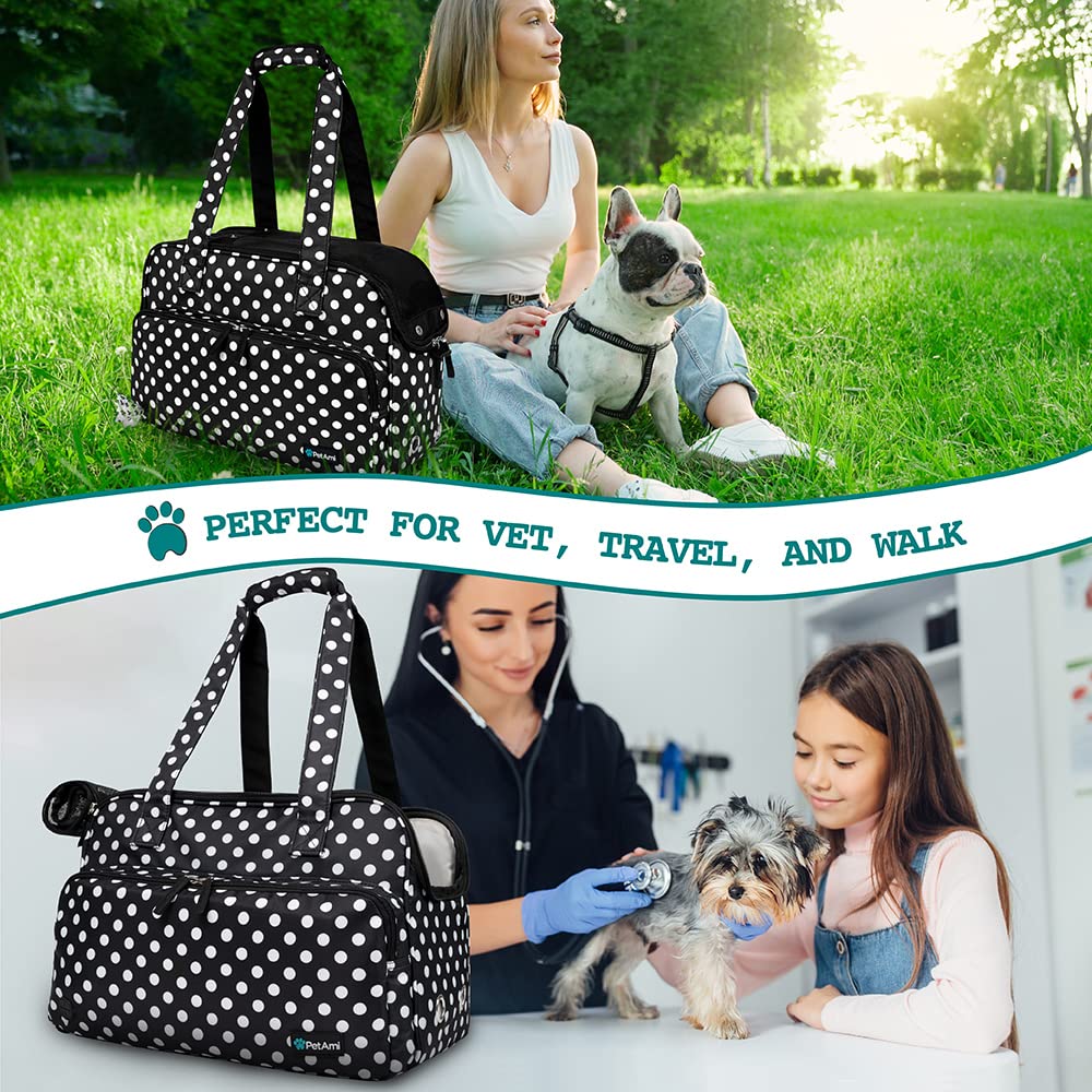 PetAmi front pocket and poop bag dispenser simplify travel logistics.
