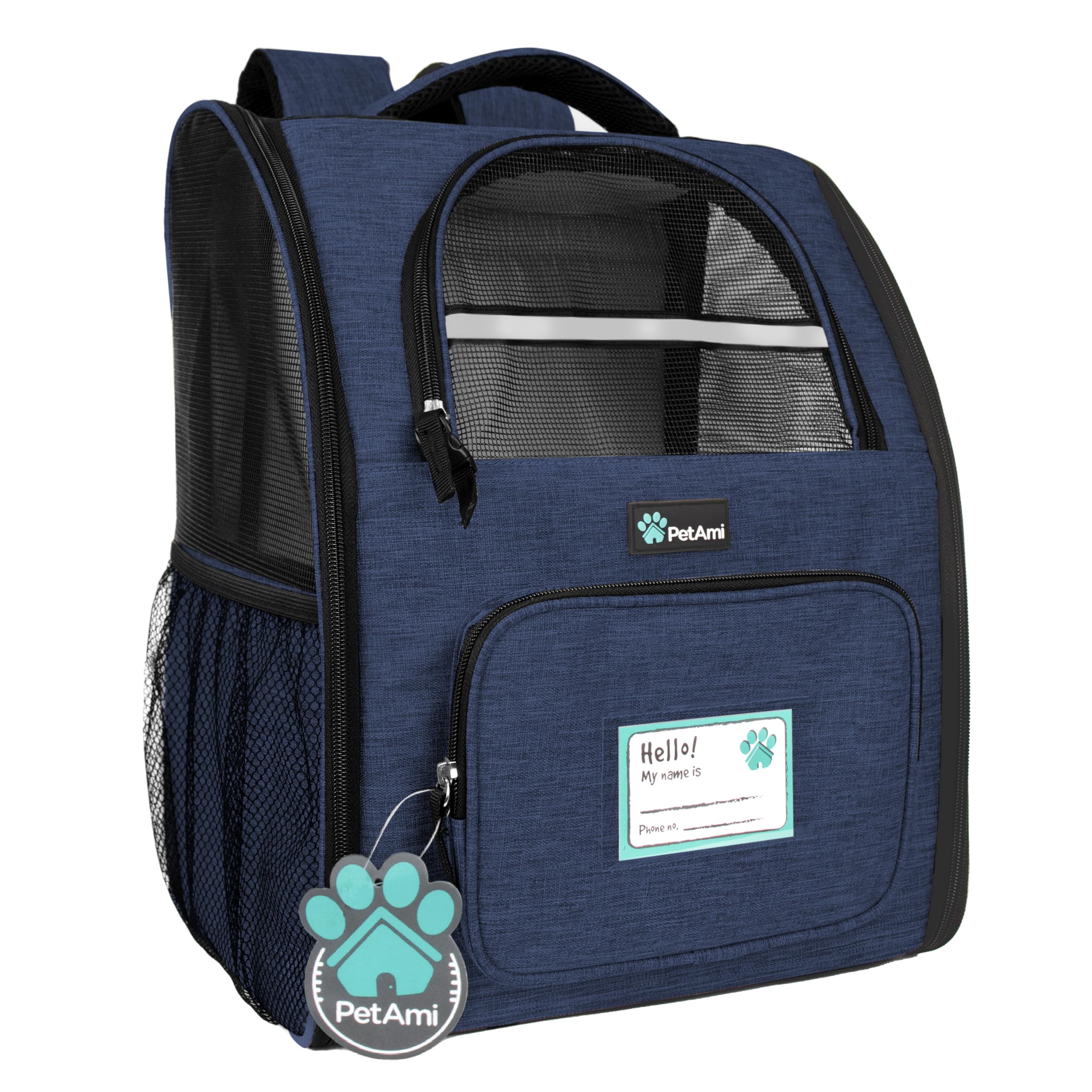 PetAmi dog backpack carrier with front-entry access for easy hiking setup.