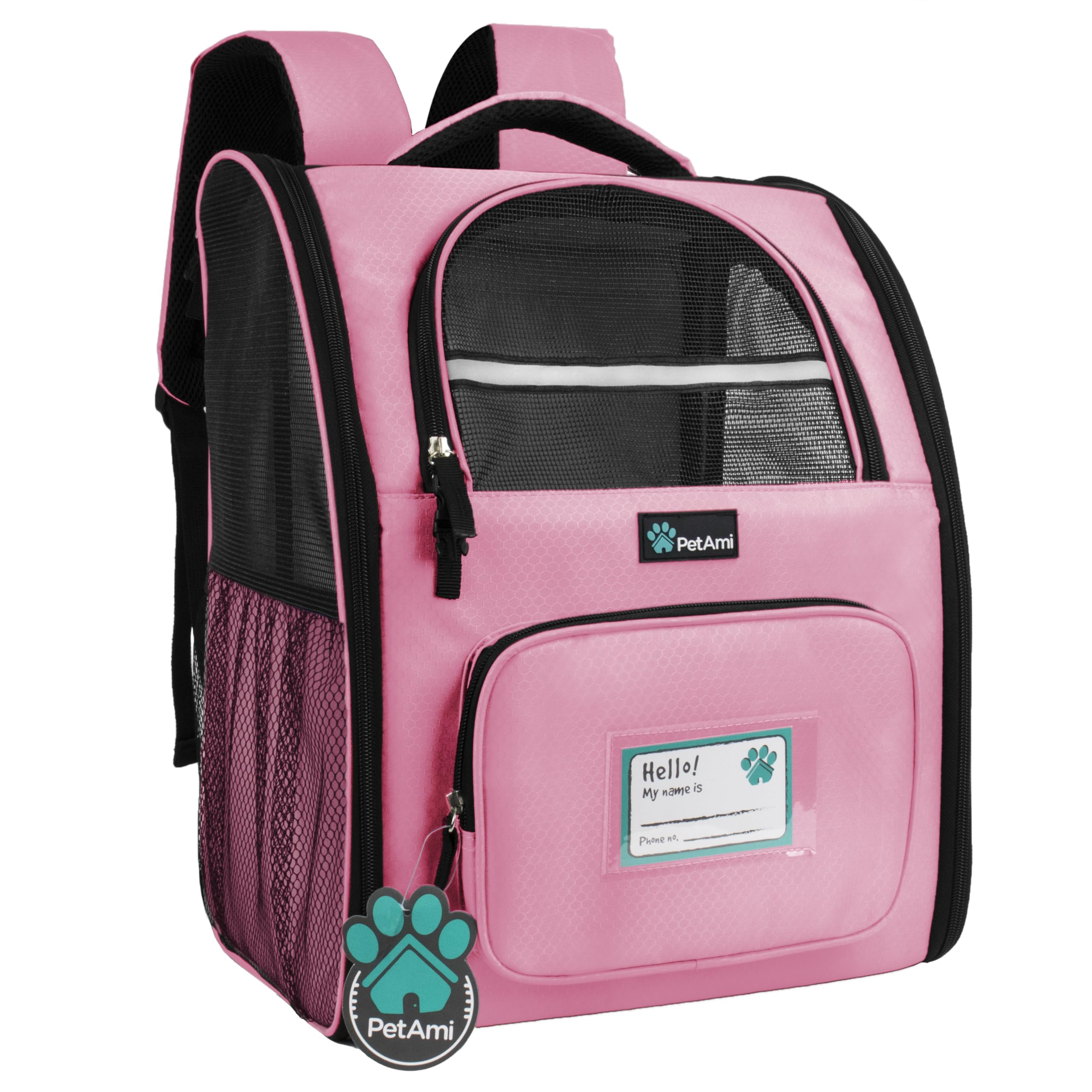 PetAmi dog backpack carrier interior view showing roomy space for pets on the move.