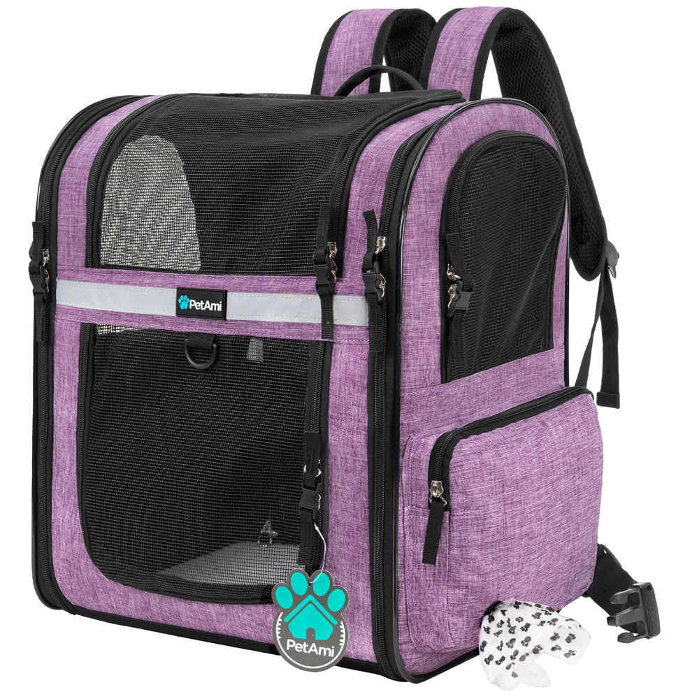 PetAmi Dog Backpack Carrier interior view with ample room for pets.