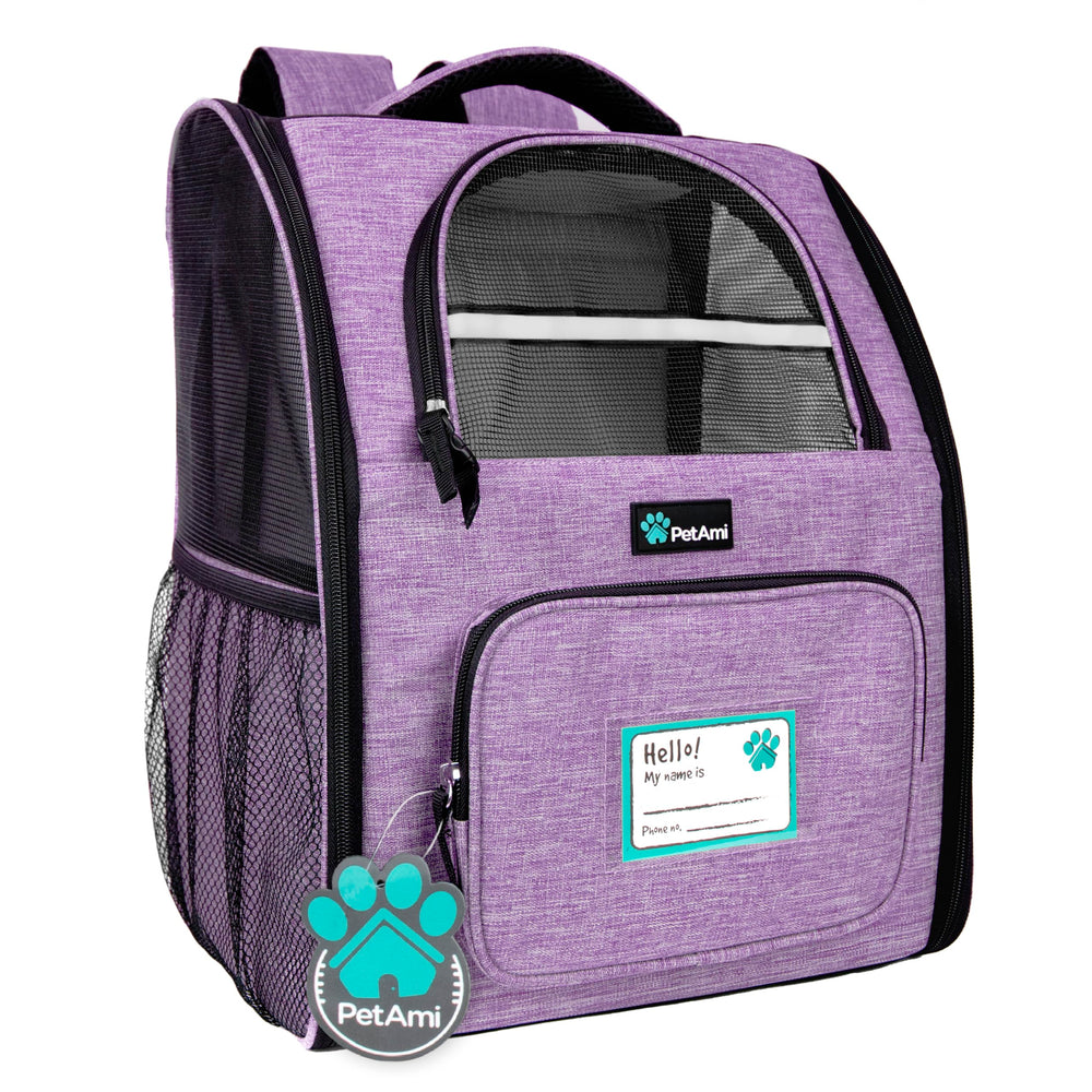 PetAmi dog backpack carrier side entry for easy access.