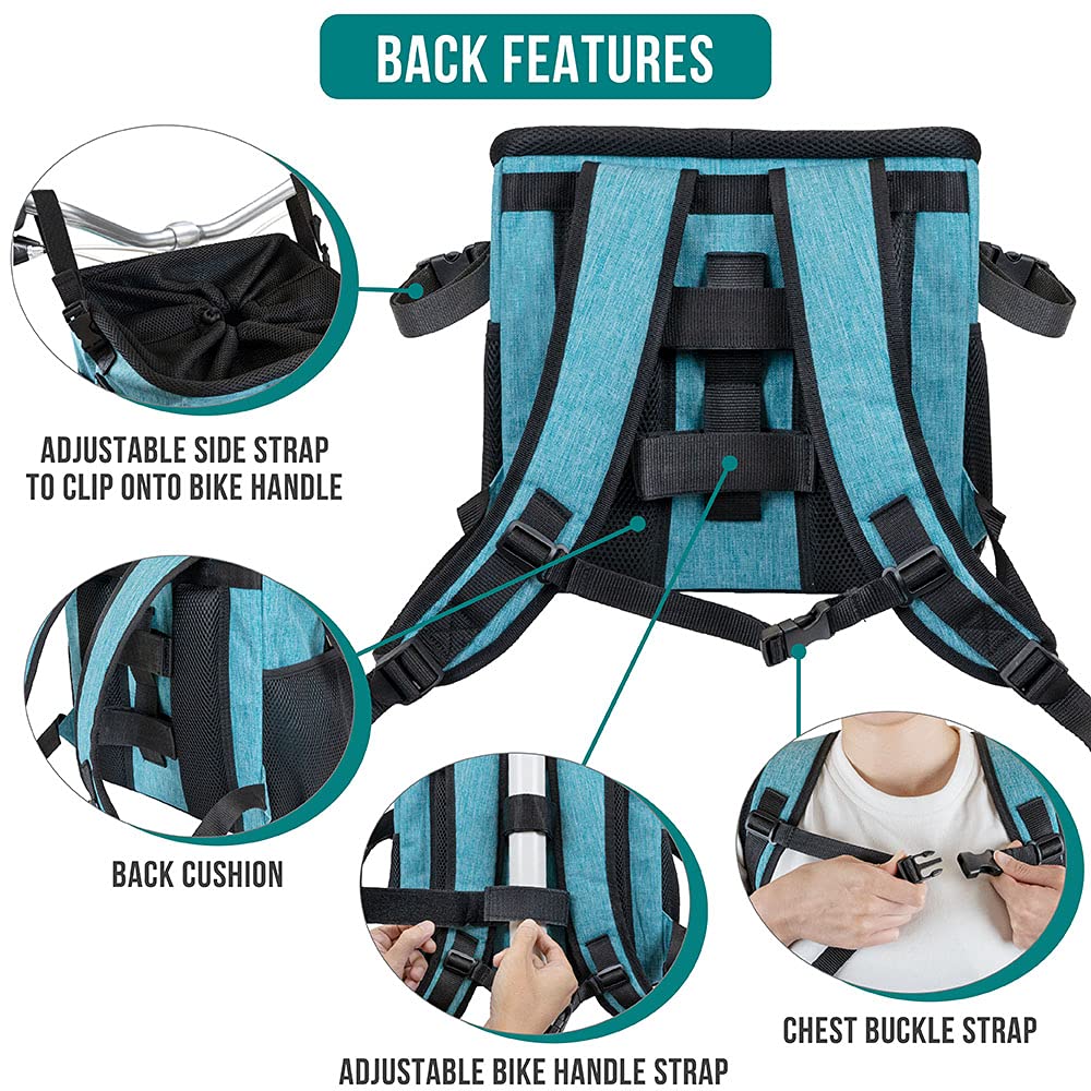 PetAmi dog bike basket folded for compact storage.