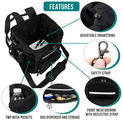 PetAmi folded compact basket ready for easy storage after biking adventures.
