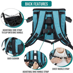 PetAmi dog bike basket folded for compact storage.
