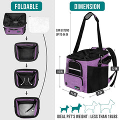 PetAmi Dog Bike Basket folded for compact storage after trips.