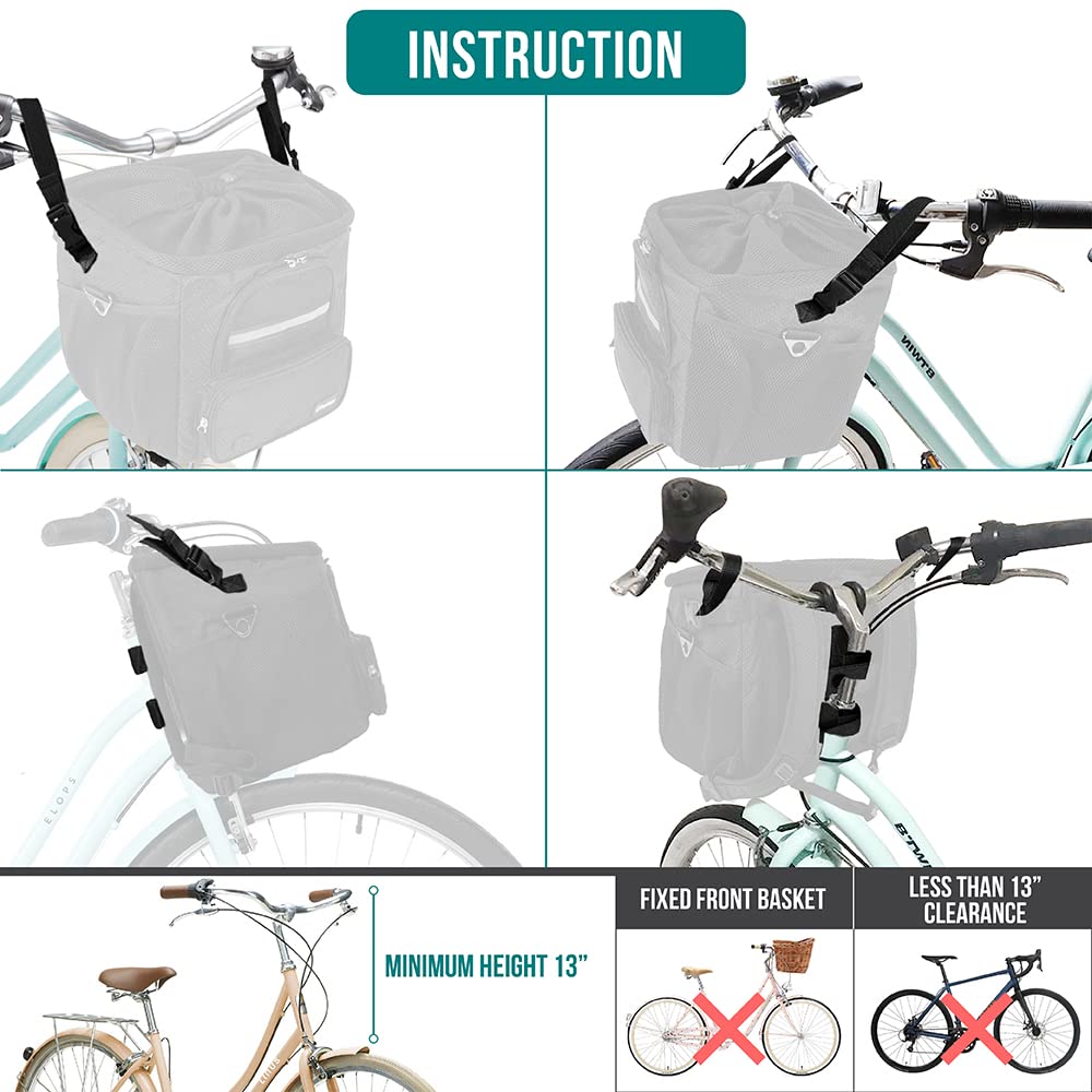 PetAmi handlebar mount demonstrates stable front-position pet transport during rides.