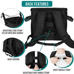 PetAmi basket features pockets and a dispenser for convenient pet supplies.