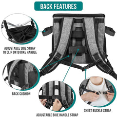 PetAmi dog bike basket sherpa bedding adds cozy comfort for pets