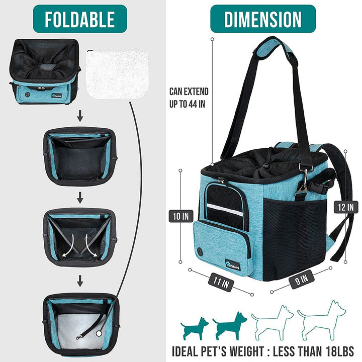 PetAmi bike basket with breathable top mesh for airflow.