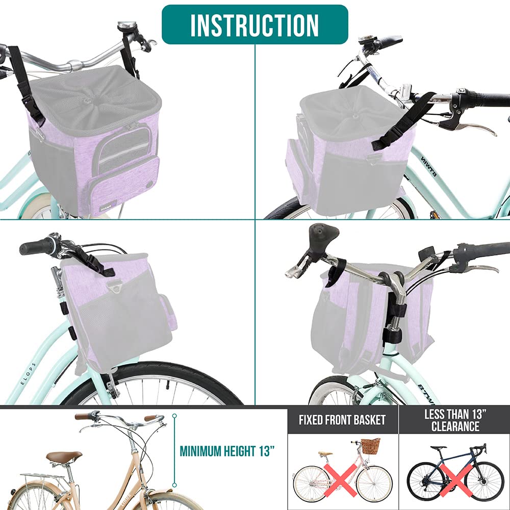 PetAmi Bike Basket top mesh provides breathable ventilation.