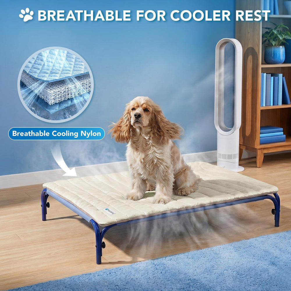 PetAmi cooling mat on a couch for comfortable lounging