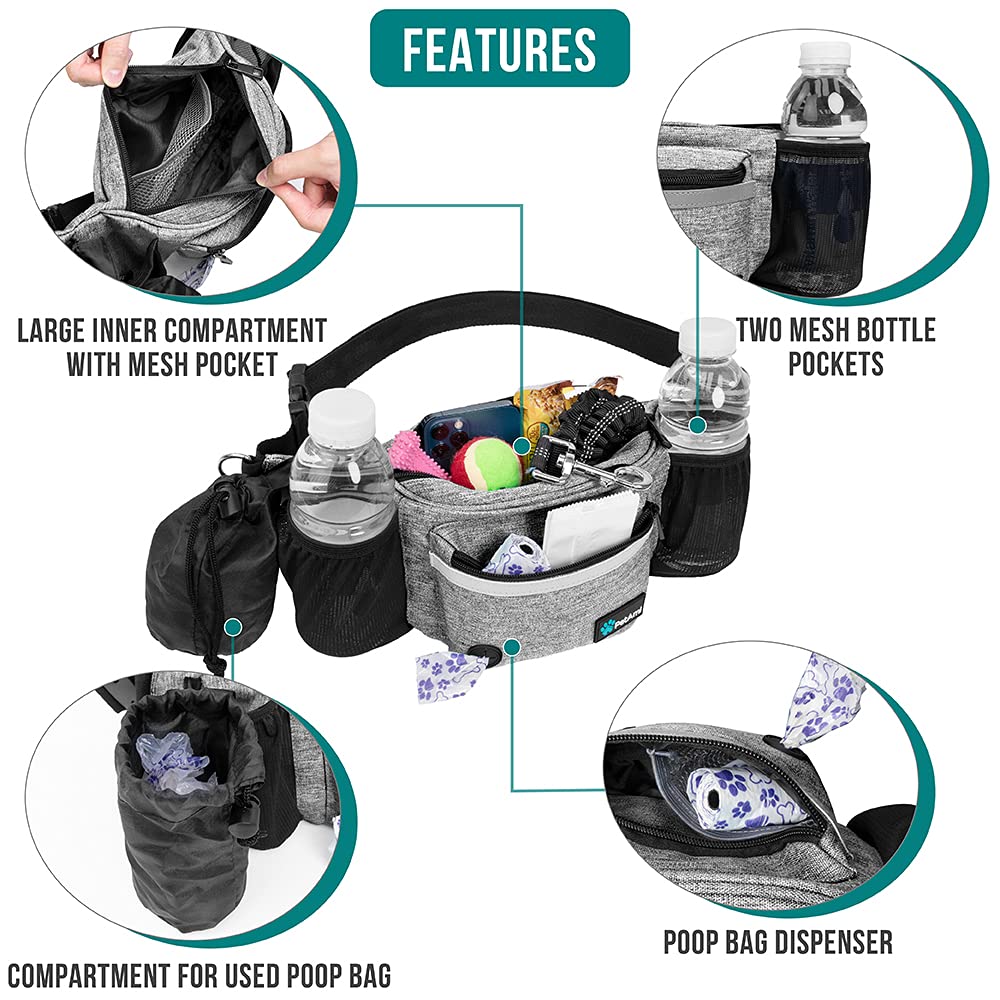 PetAmi Dog Fanny Pack collapsible bowl ready for on the go hydration.