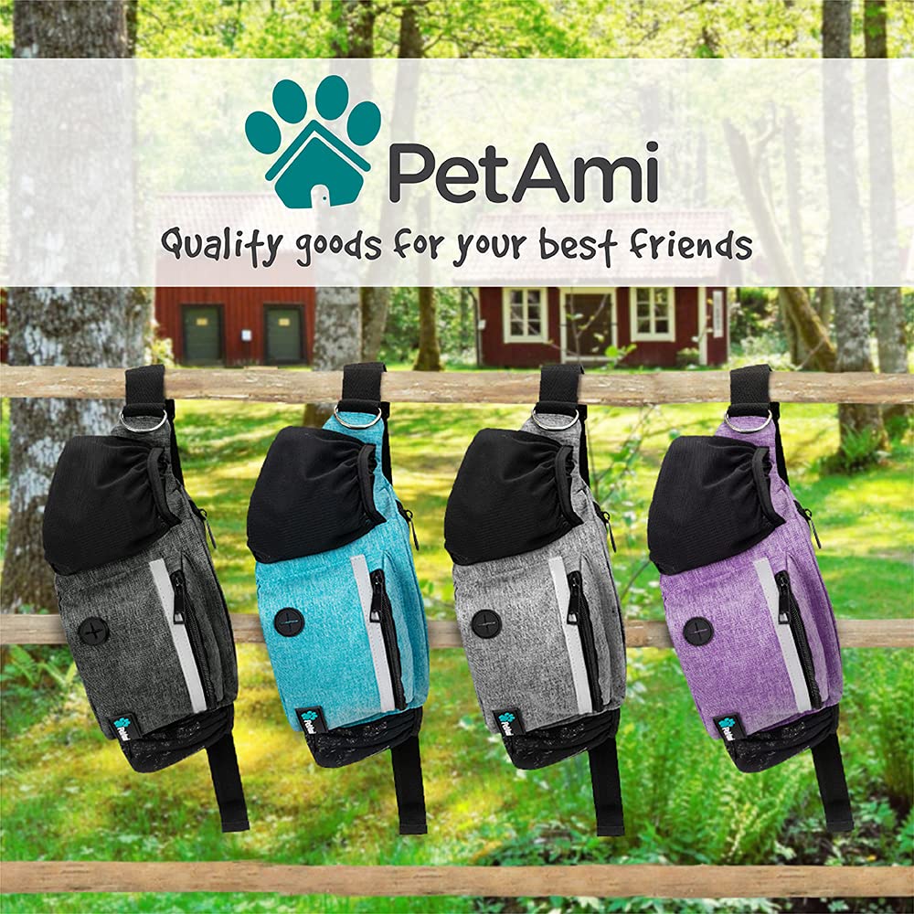 PetAmi dog fanny pack made of durable 600D oxford polyester for active use