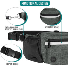 PetAmi fanny pack front pocket for phone and keys during walks