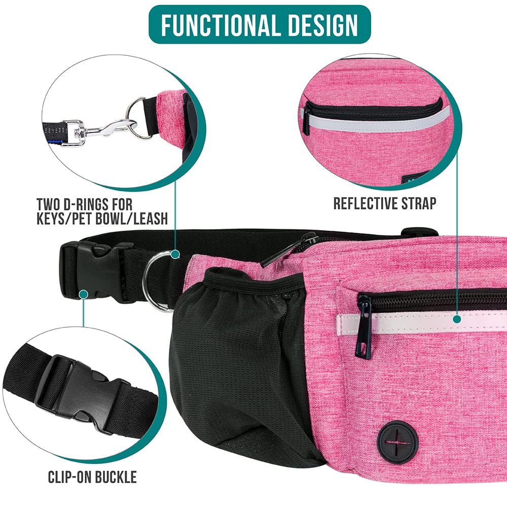 PetAmi built-in poop bag dispenser for quick cleanup during strolls.
