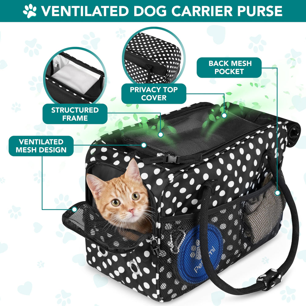 PetAmi dog purse carrier breathable interior and top-entry design for access.