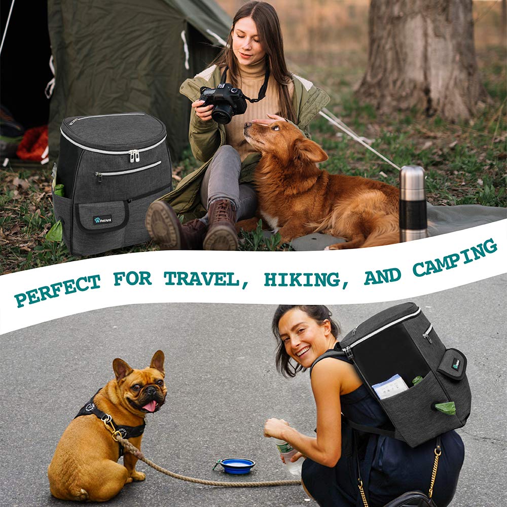 PetAmi Dog Travel Bag Backpack collapsible bowls simplify hydration on the go