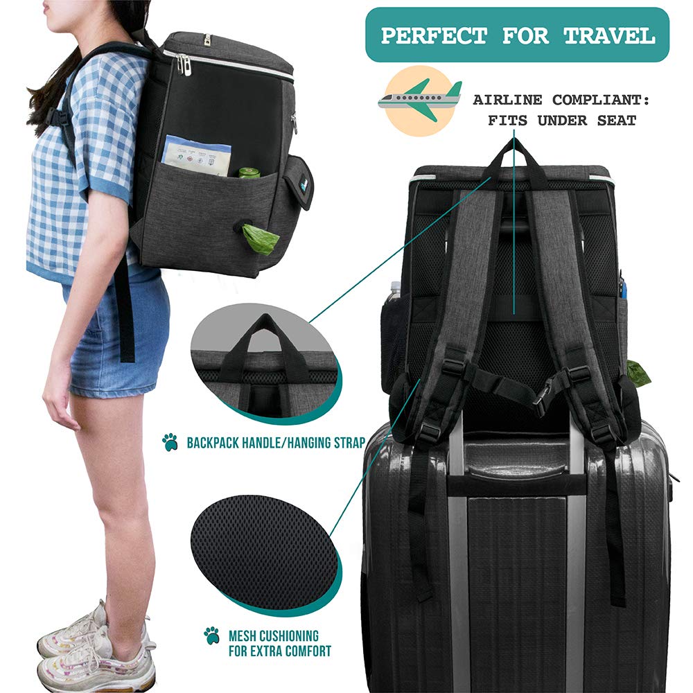 PetAmi Dog Travel Bag Backpack food containers preserve meals during adventures