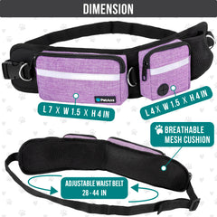 PetAmi dual padded handles and reflective bungee for comfortable jogging