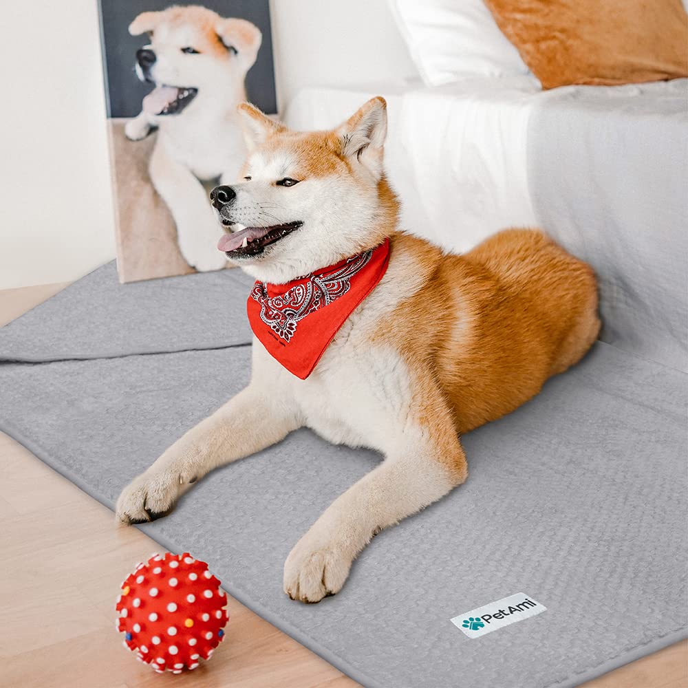 PetAmi edge-stitch durable design on a pet blanket for daily wear.