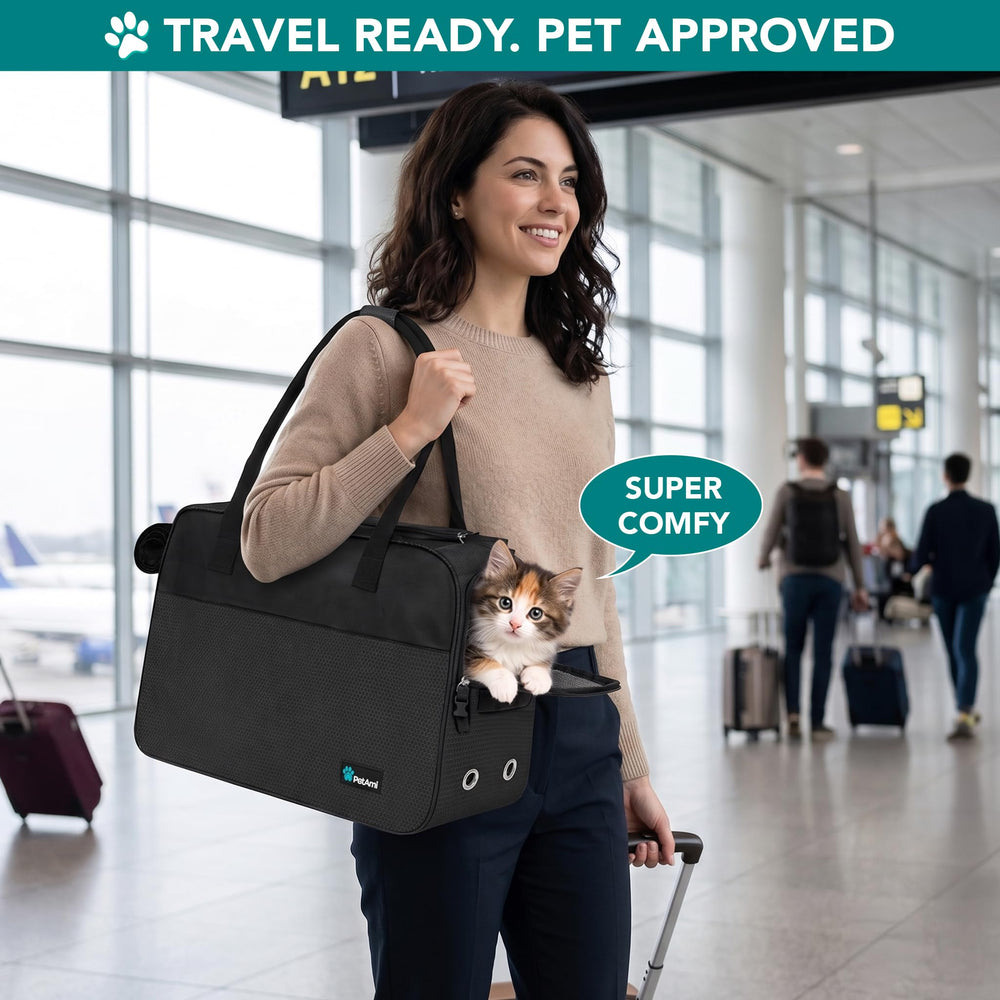 PetAmi carrier features front and back pockets for essentials