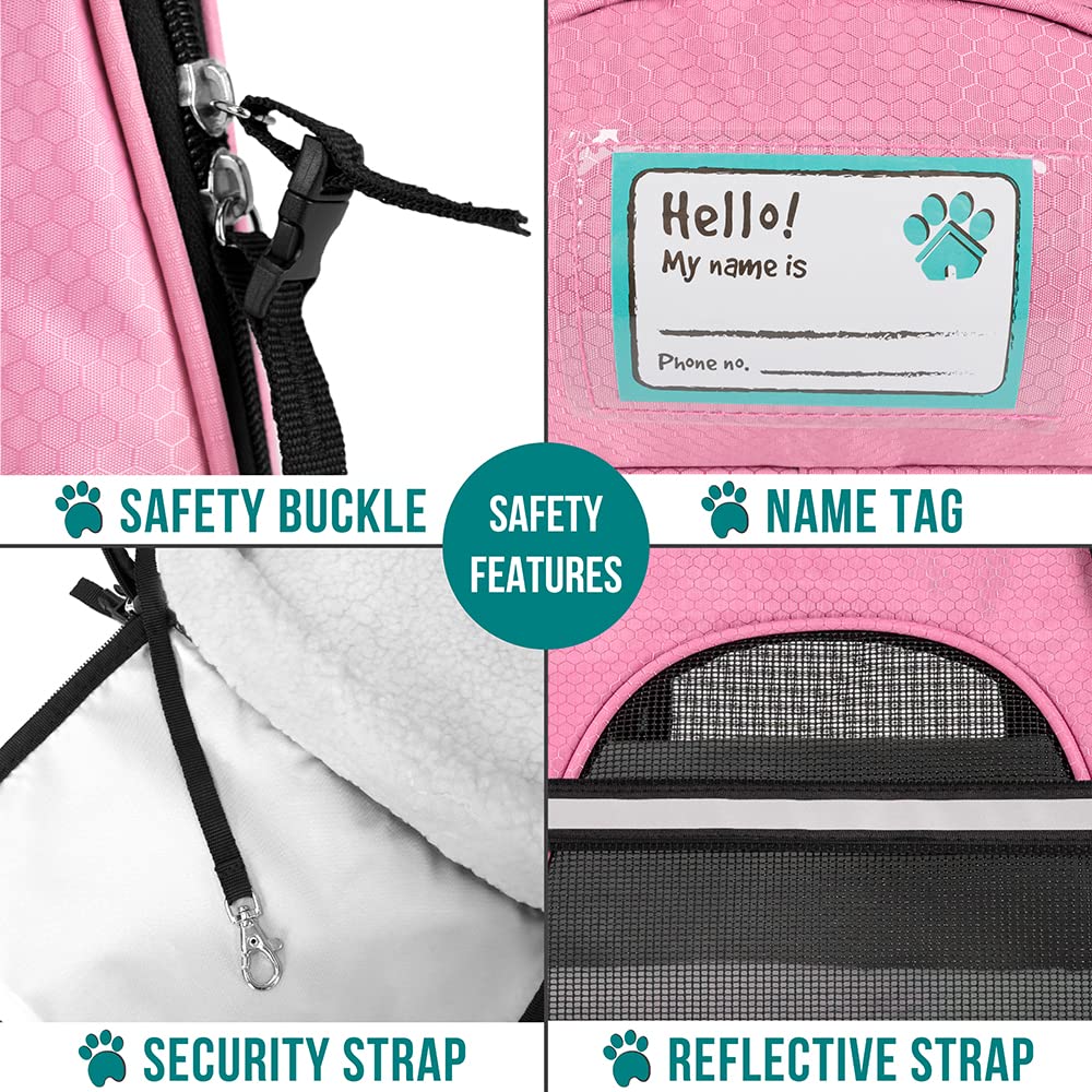 PetAmi front pocket and name tag keep essentials organized