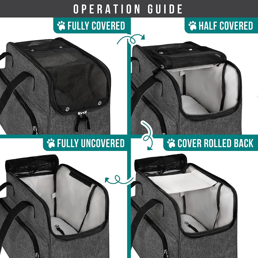 PetAmi carrier features front pocket and side pockets for essentials.