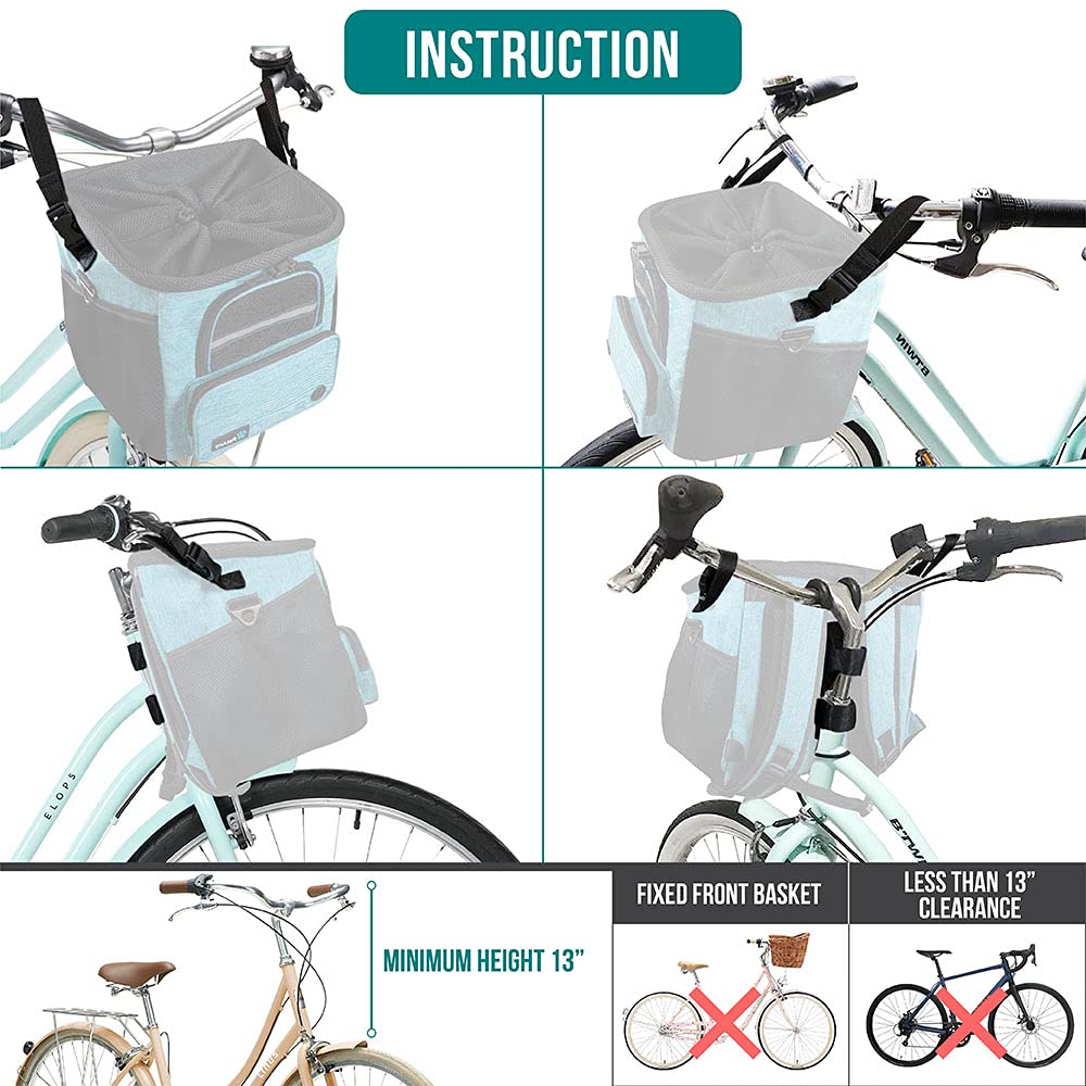 PetAmi handlebar attachment with secure strap for stability.