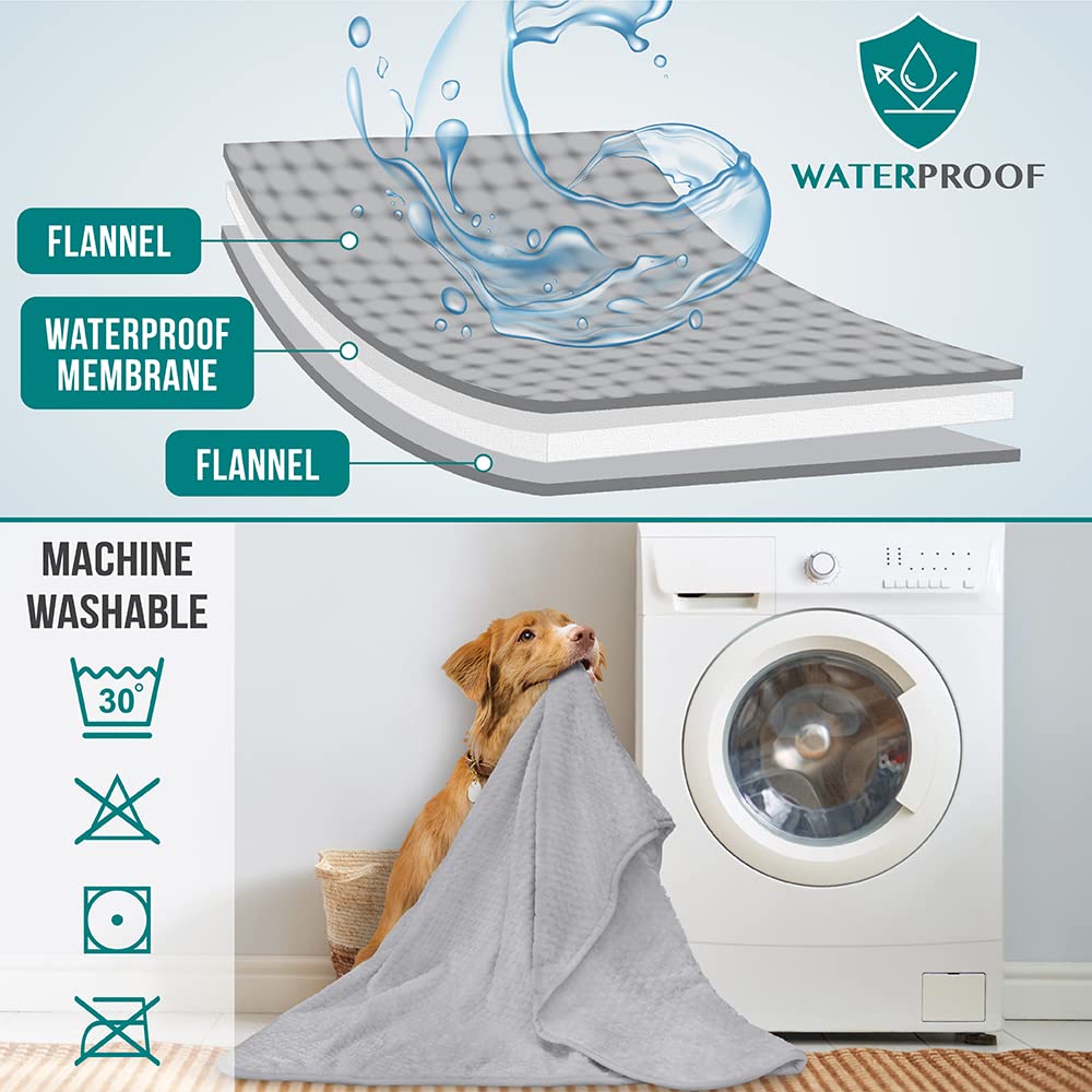 PetAmi machine-washable puppy blanket ready for cold wash and quick dry.