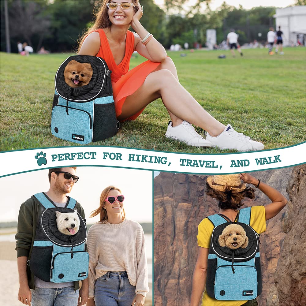PetAmi padded shoulder straps increase comfort on long carries.