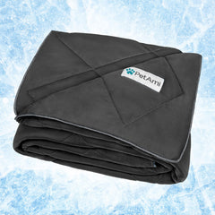 PetAmi Premium Cooling Dog Blanket viewed at an angle, keeping pets cool and comfortable.