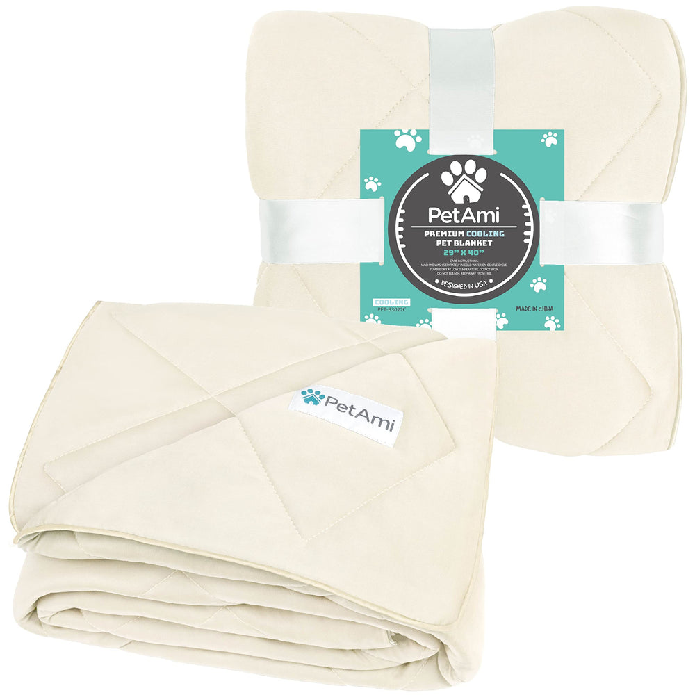 PetAmi Premium Cooling Blanket bed-cover-ready for cozy naps.